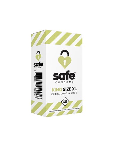 10 préservatifs Safe King Size XL