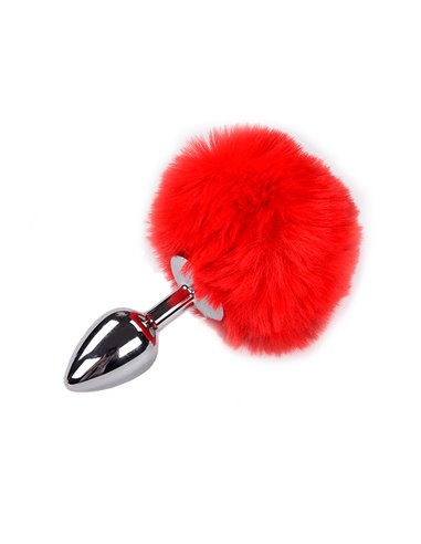 Plug métal Fluffy S rouge - Alive