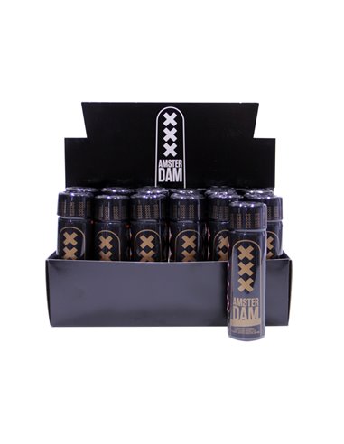 Box 18 poppers Amsterdam XXX Black Label Amyl 24ml