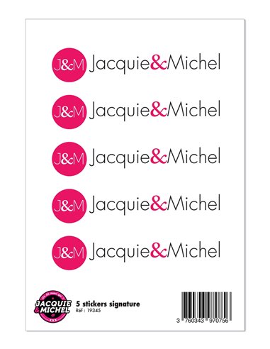 5 stickers Jacquie et Michel signature