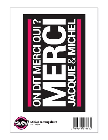 Grand sticker J&M rectangle noir