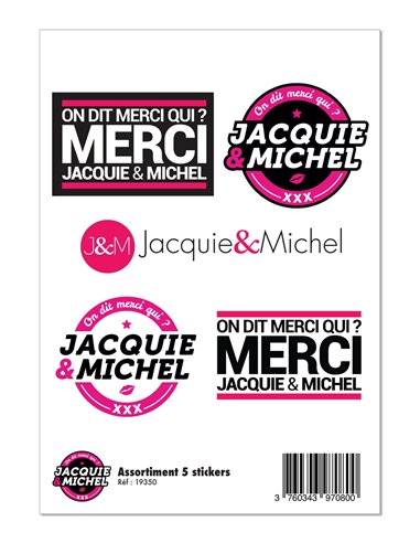 Assortiment 5 stickers J&M