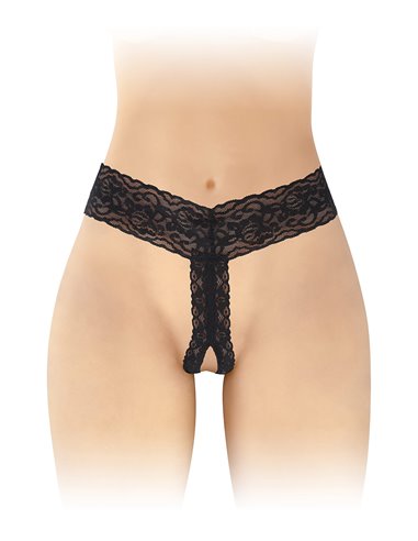 String ouvert Anita noir - Fashion Secret