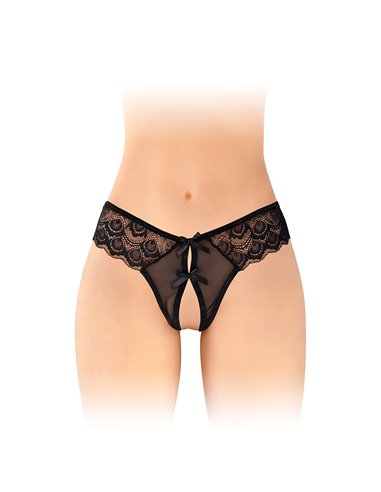 String ouvert Alicia noir - Fashion Secret