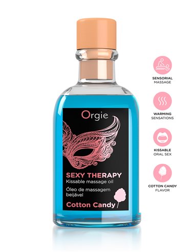 Huile de massage embrassable Sexy Therapy barbe à papa