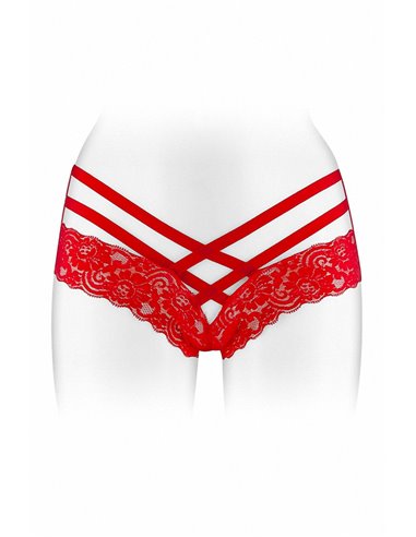 Tanga ouvert Anne - rouge