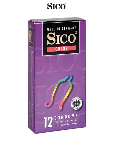 12 préservatifs Sico COLOUR