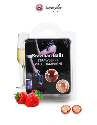 2 Brazilian Balls - fraise & champagne