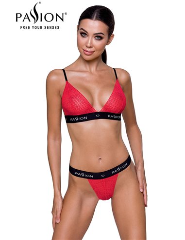 Ensemble lingerie Glamis - Rouge et noir