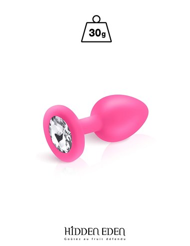 Plug bijou silicone rose S - Hidden Eden