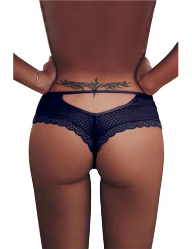 Tanga bleu dentelle - Paris Hollywood