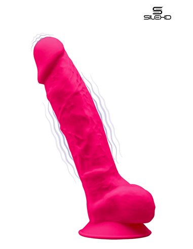 Vibro double densité 20 cm rose - SilexD