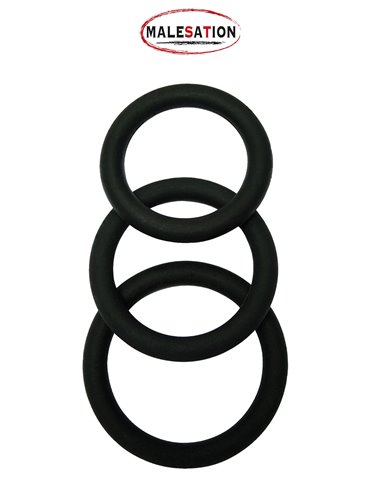 Set 3 CockRings silicone - Malesation