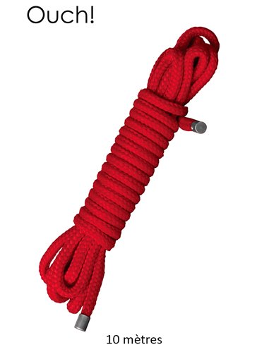 Corde de bondage Japonais 10m rouge - Ouch