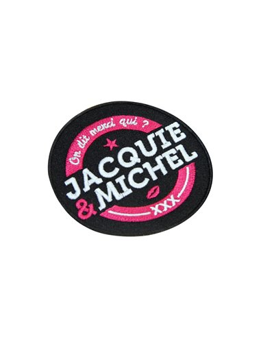 Ecusson rond Jacquie et Michel