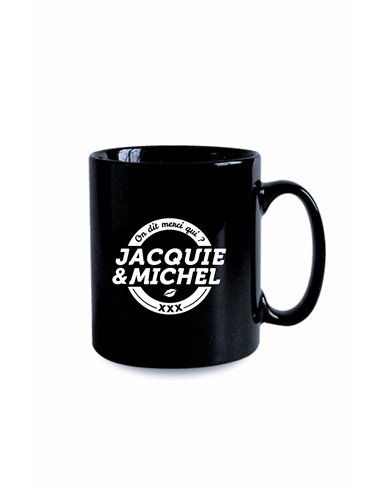 Mug noir J&M - logo rond